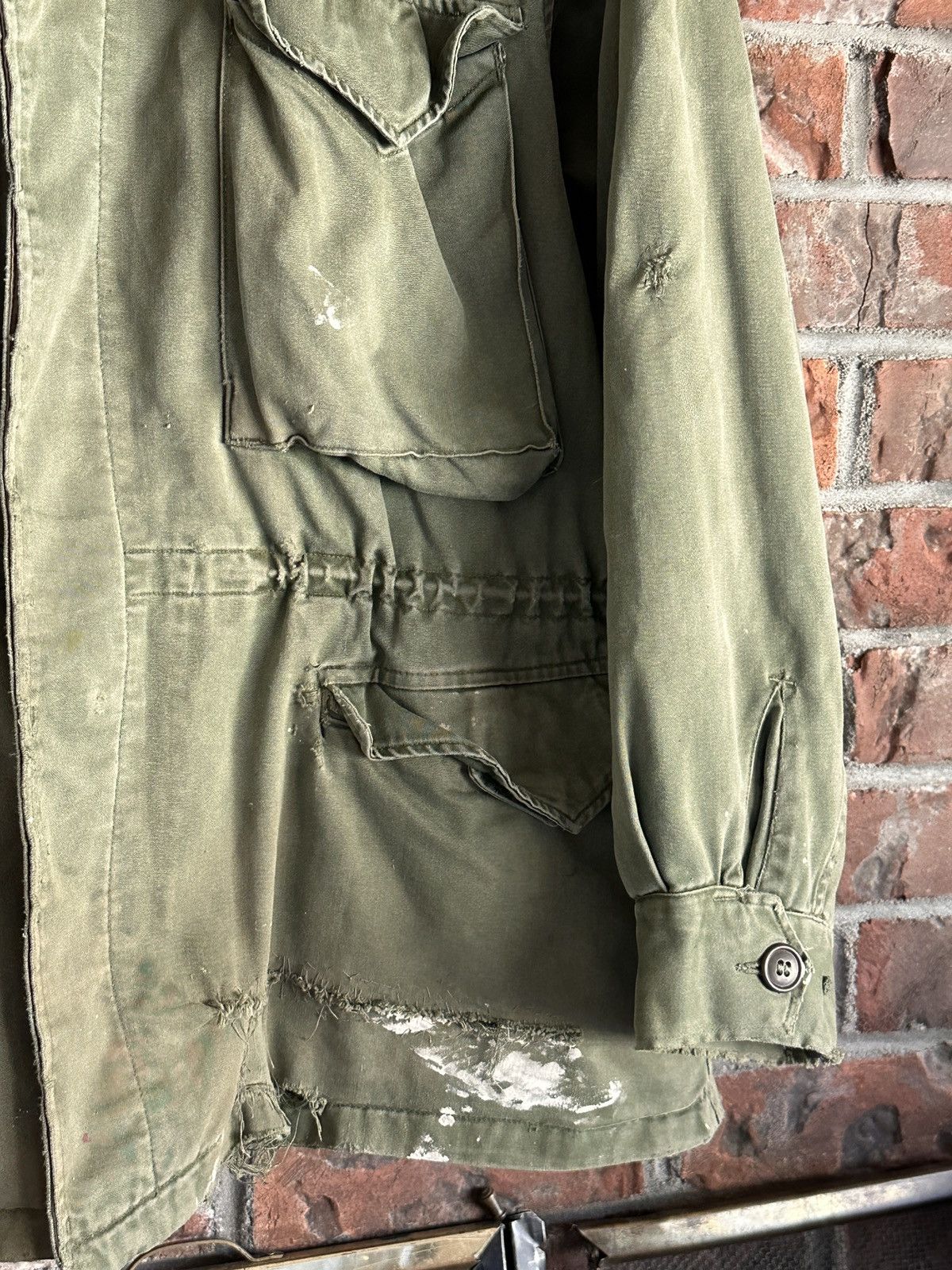 Vintage M-43 US Army Field Jacket Taxi Driver USMC ww2 trashed Size US L / EU 52-54 / 3 - 9 Thumbnail