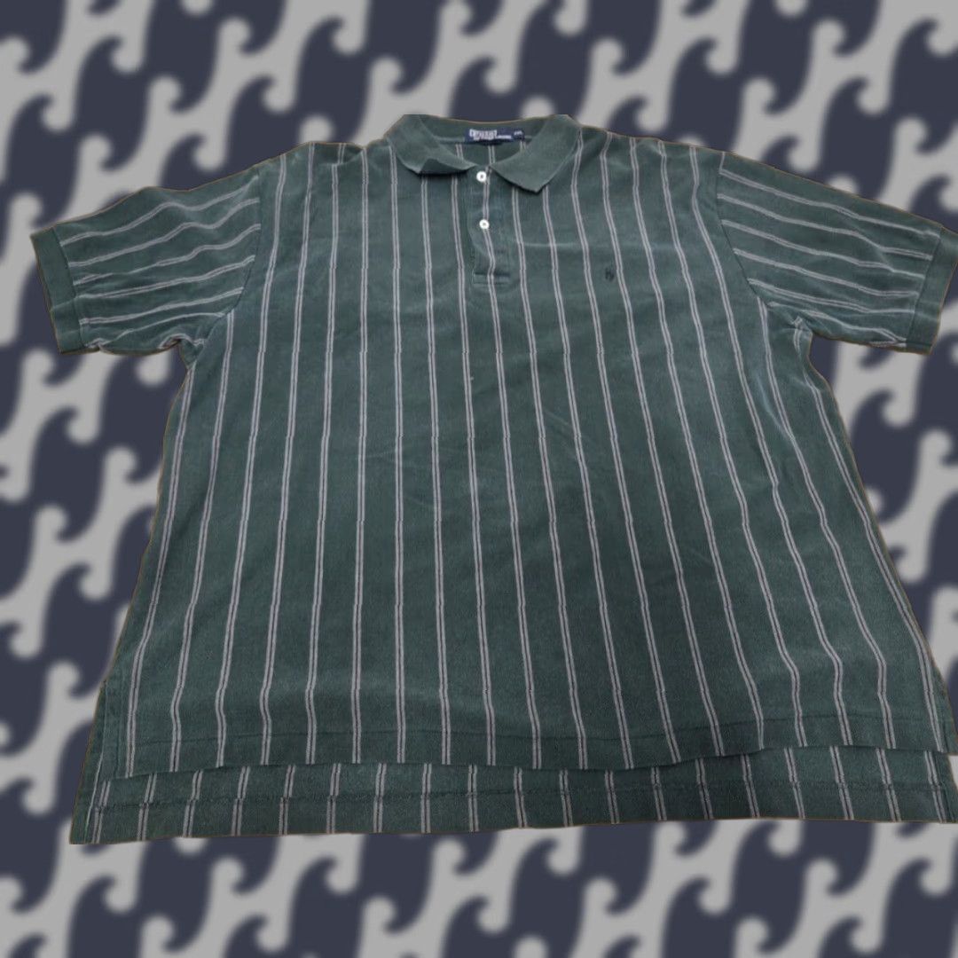 Polo Ralph Lauren Polo Ralph Lauren Shirt Men 2XL Green Blue Striped Polo Preppy Classic Rugby Heritage Logo Short Sleeve Button Collared Casual Size US XXL / EU 58 / 5 - 1 Thumbnail