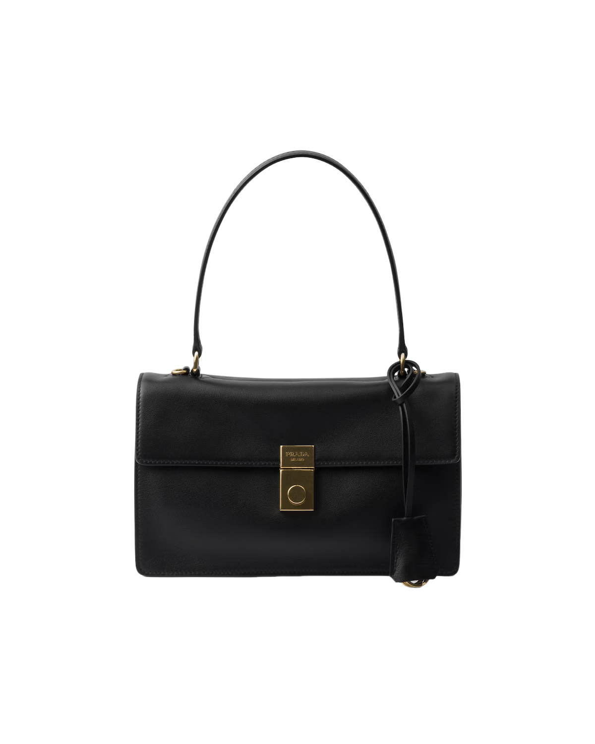 Prada PRADA Medium Black Leather Shoulder Bag New & Authentic Size ONE SIZE - 1 Thumbnail