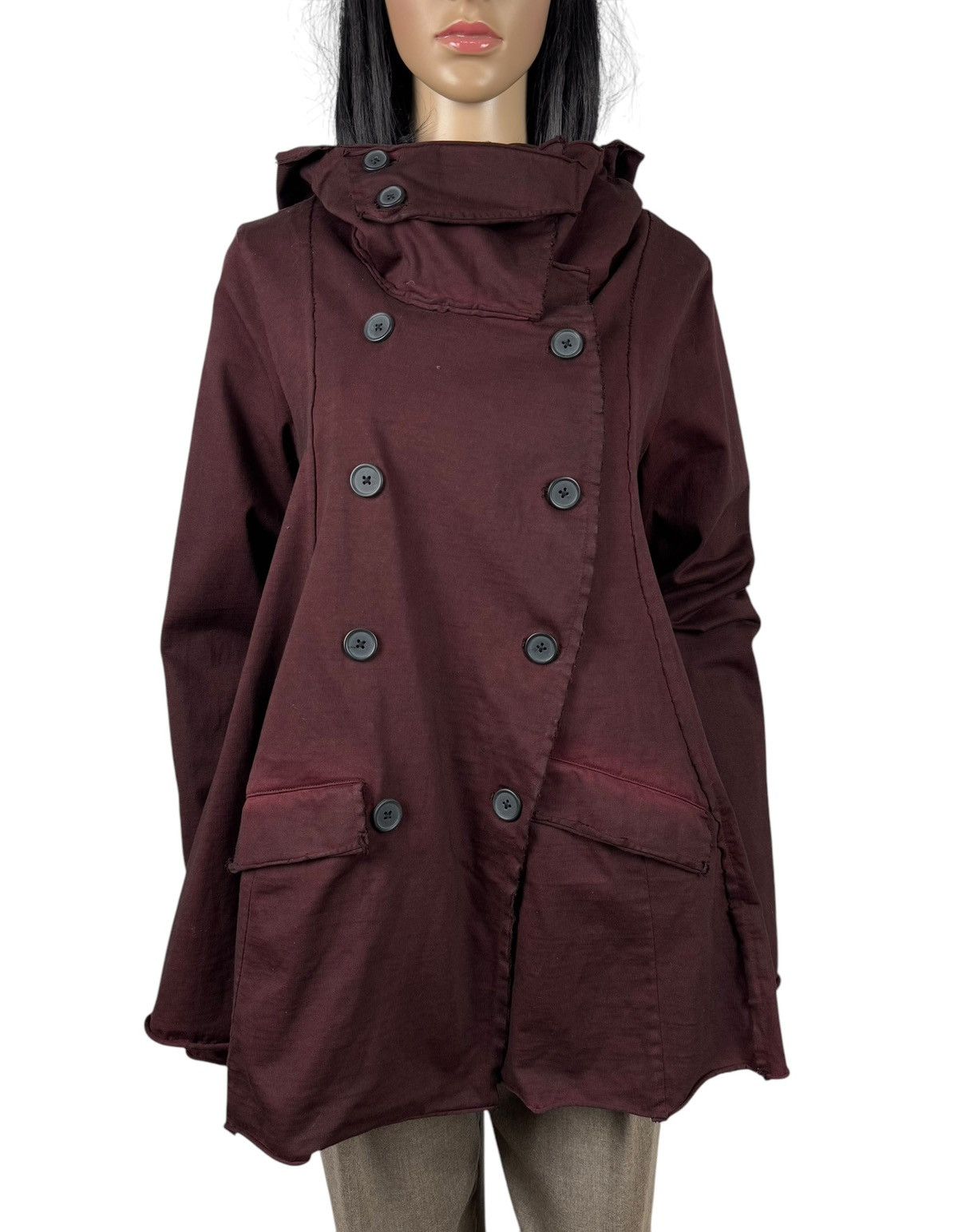 Rundholz Rundholz Waxed Cotton Asymmetric Jacket Hooded size XS Size XS / US 0-2 / IT 36-38 - 4 Thumbnail