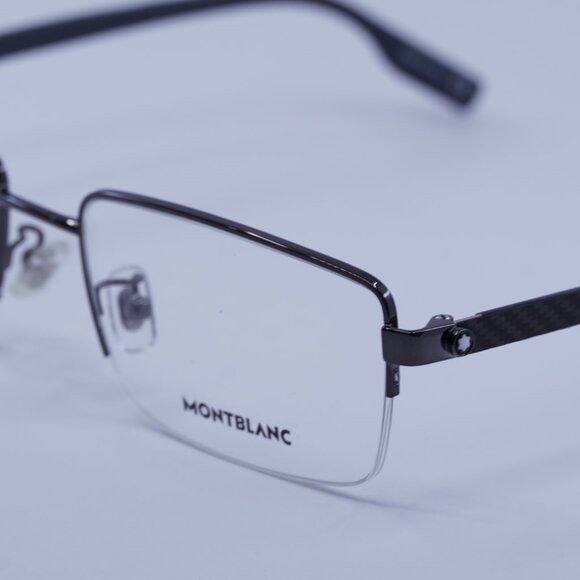 Montblanc Montblanc MB0188O 006 Eyeglasses Grey 57mm Rectangle Frame Size ONE SIZE - 7 Thumbnail