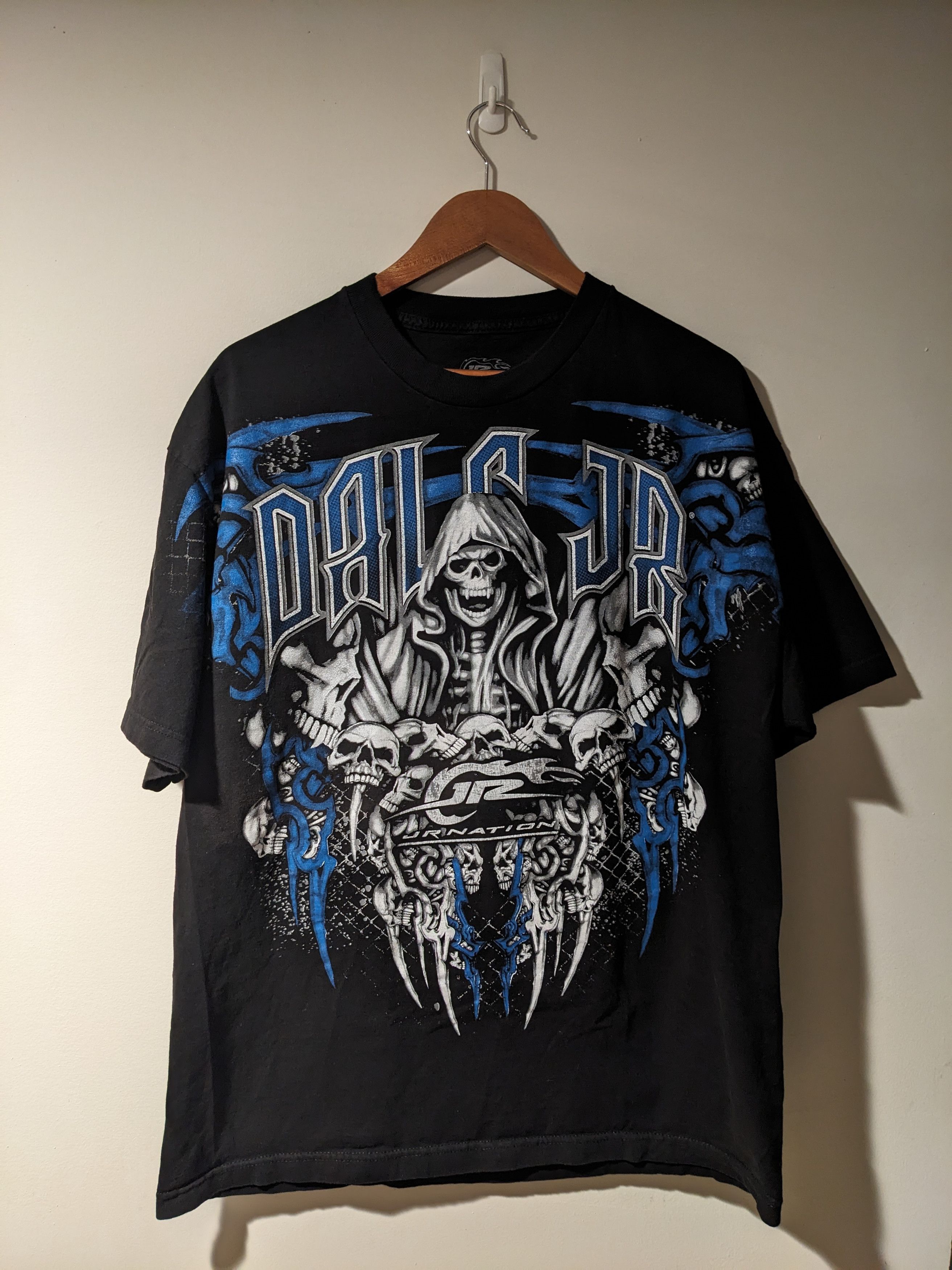 Chase Authentics × NASCAR × Vintage Vintage Y2K Nascar Chase Authentic Dale Jr 88 Reaper T-Shirt Size US XL / EU 56 / 4 - 1 Thumbnail