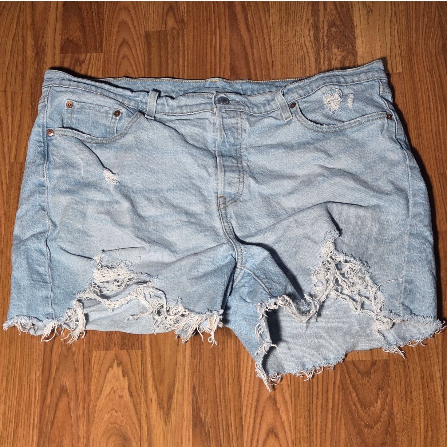 Levi's Stylish Levi's 501 Denim Cut-Off Jean Shorts - Women's 18W Size 40" / US 18 - 3 Thumbnail