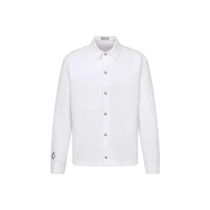 Dior Dior White Patterned Long Sleeve Shirt for Men 0079 Size US L / EU 52-54 / 3 - 1 Thumbnail