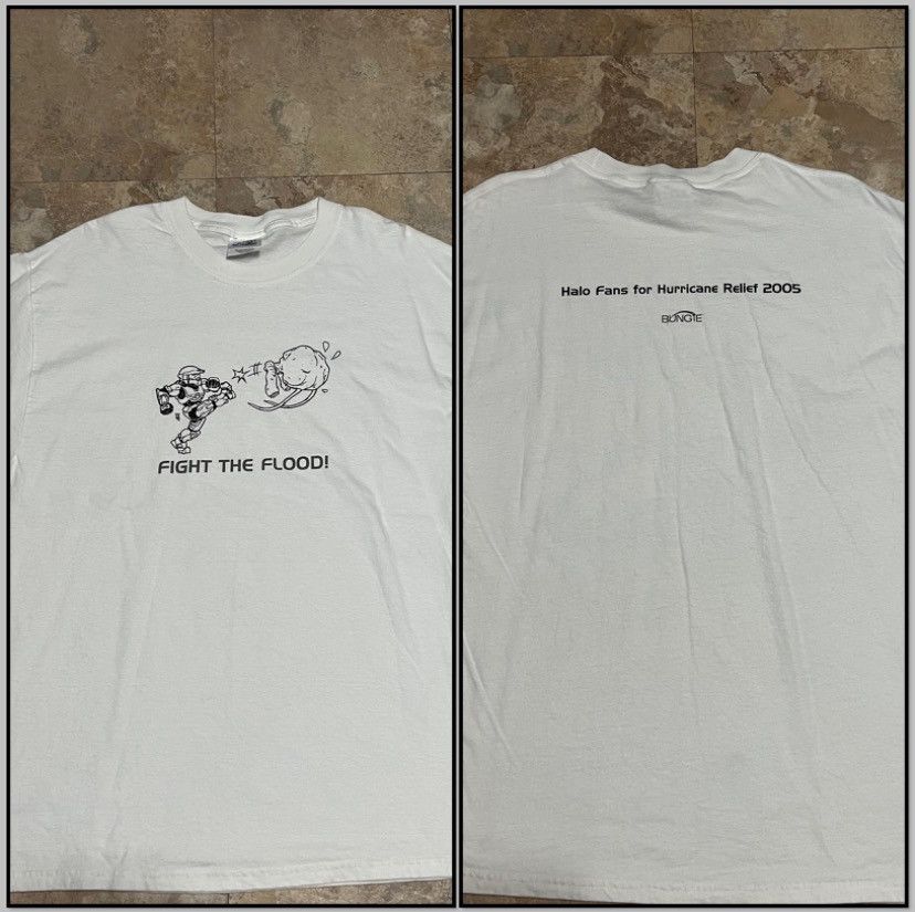 Bungie HALO t-shirt fight the flood 2005