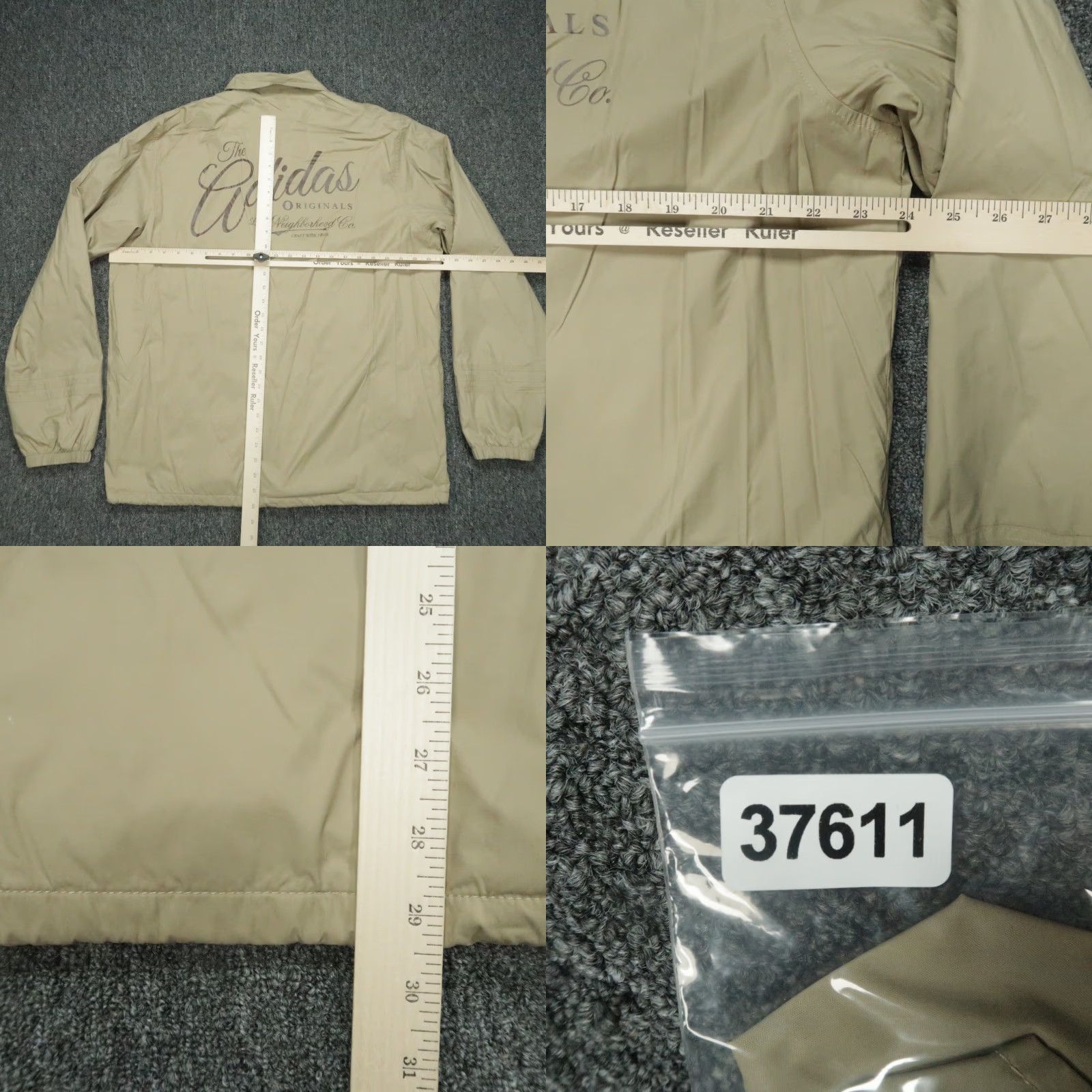 Adidas Adidas x Neighborhood Jacket Mens M Brown Tan Snap Originals Tokyo Windbreaker Regular Zip Pockets All Seasons Nylon Beige 90s Mens Size US M / EU 48-50 / 2 - 8 Thumbnail