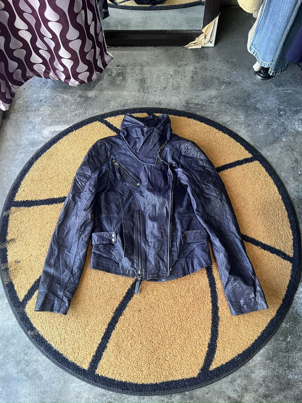 Other 🔥Borsalini Italy Leather Zipper Jacket Size XS / US 0-2 / IT 36-38 - 1 Thumbnail