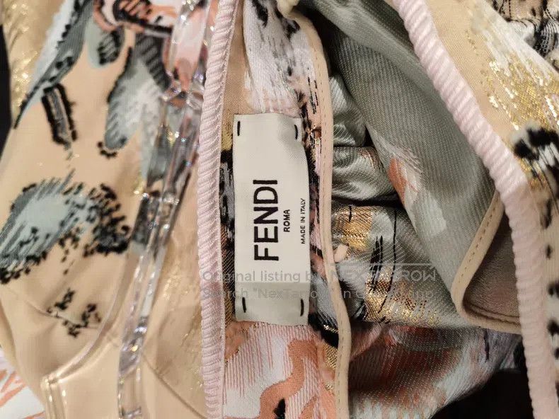 Fendi Fendi Floral Print Puffy Skirt, Beige Background with Pink Size 25" / US 0 / IT 36 - 5 Thumbnail