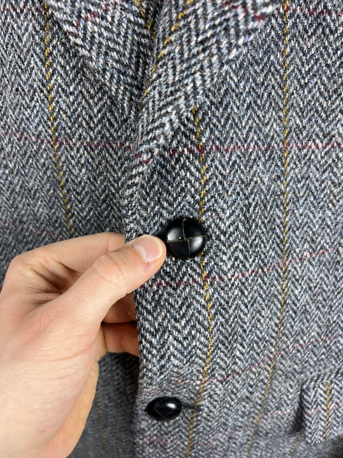Harris Tweed × Vintage Vintage Harris Tweed wool herringbone coat jacket pattern Size US XL / EU 56 / 4 - 15 Thumbnail