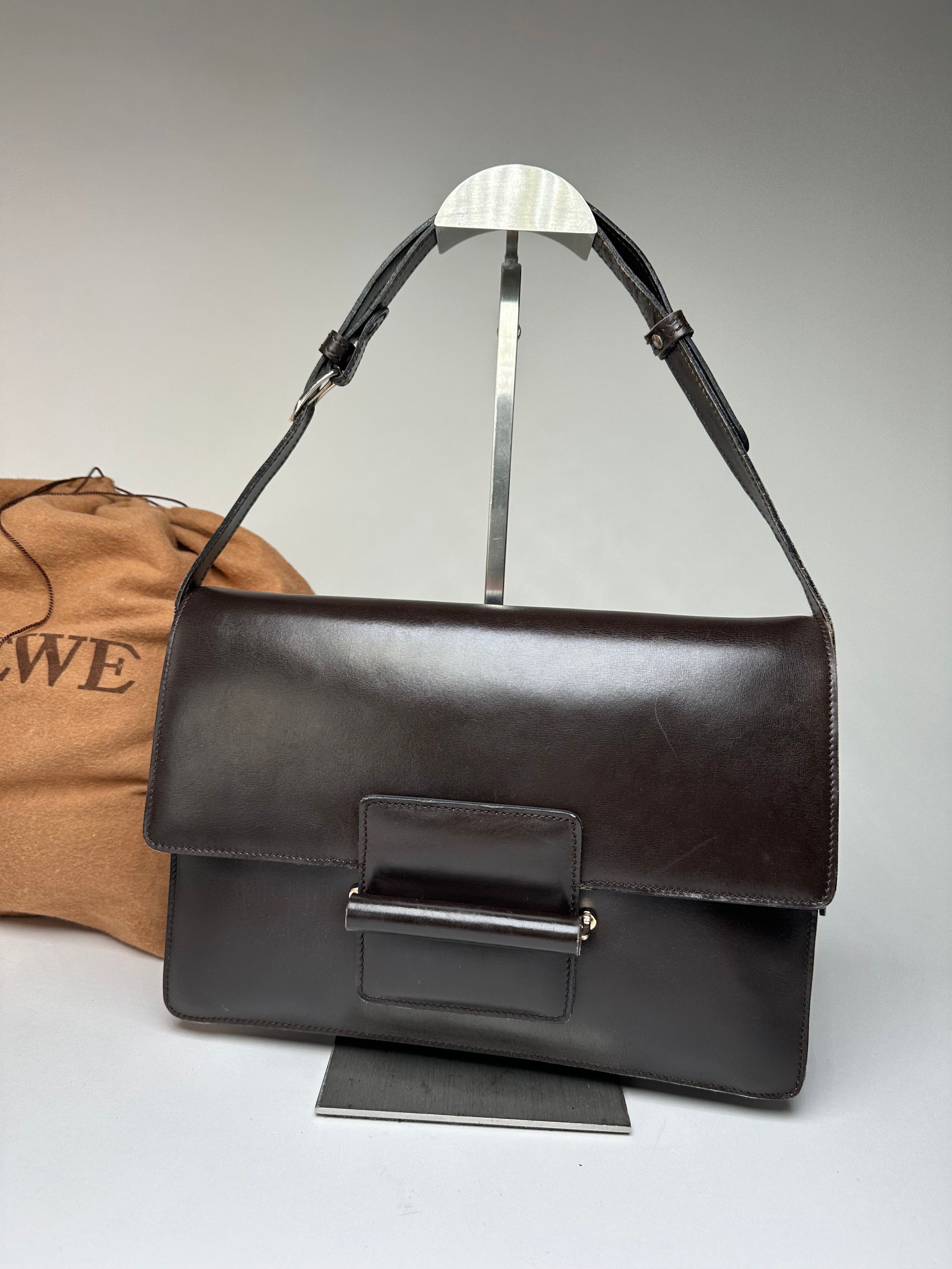 Loewe Vintage Madrid Leather Handbag Brown Size ONE SIZE - 1 Thumbnail