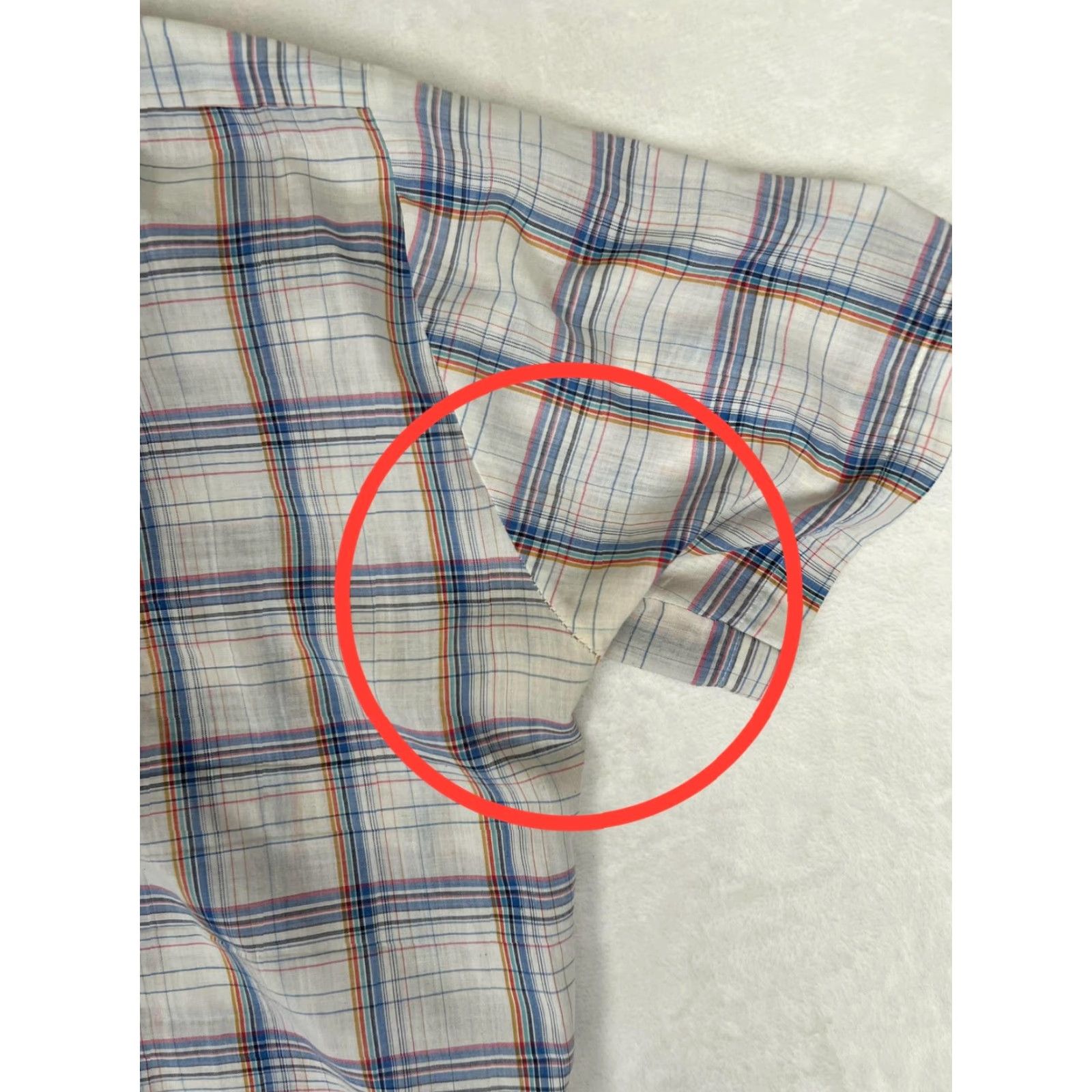 Vintage VINTAGE Mervyns Shirt Mens Large Blue Plaid Short Sleeve Button Down Made USA Size US L / EU 52-54 / 3 - 7 Thumbnail