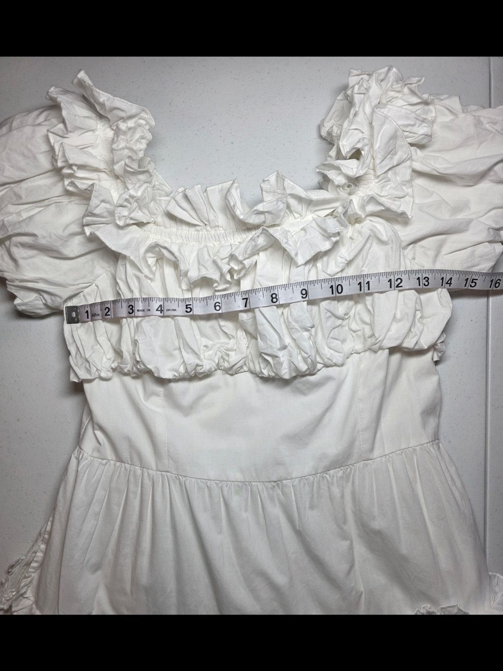 Anthropologie Sold Out Anthropologie Love The Label White Cottagecore Puff Size S / US 4 / IT 40 - 6 Thumbnail