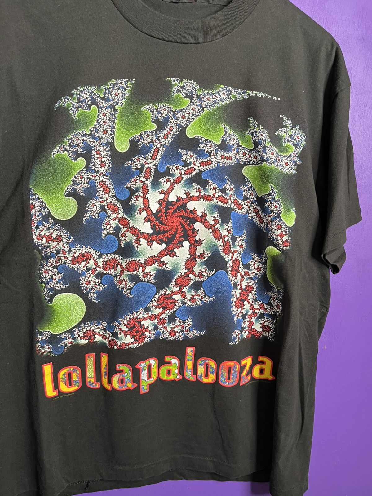 Band Tees × Vintage Vintage 1993 Lollapalooza fractal festival t-shirt Size US XL / EU 56 / 4 - 3 Thumbnail