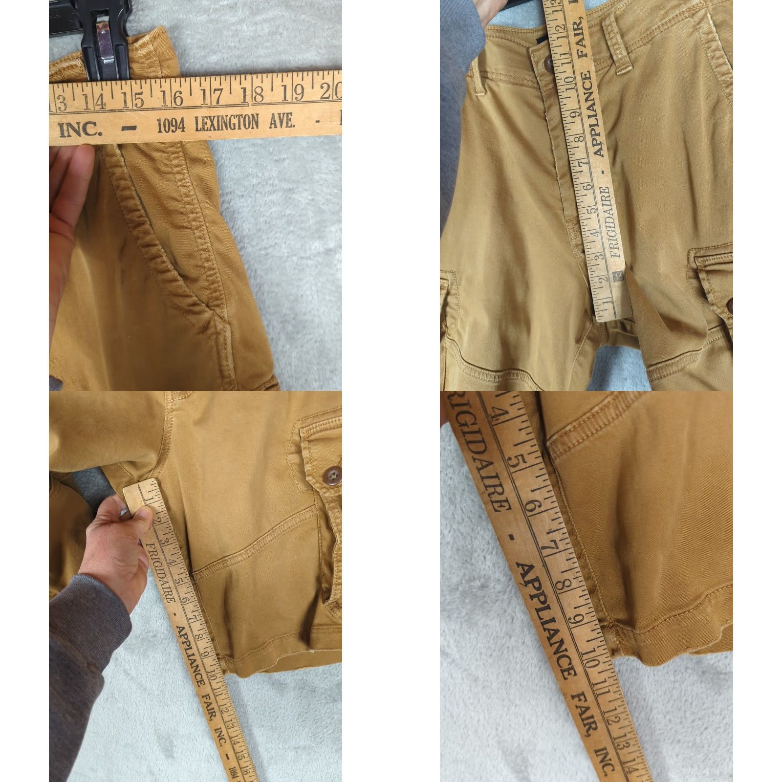 American Eagle Outfitters American Eagle Outfitters Cargo Shorts Men 33X10 Brown Classic Cargo Pockets Zip Front 10 Inseam Cotton Blend Spandex Size US 33 - 8 Thumbnail