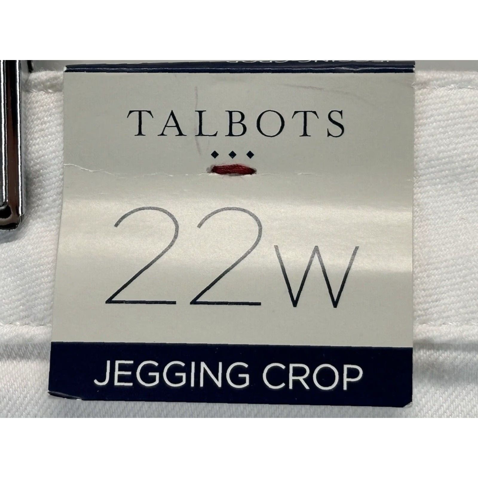 Talbots VINTAGE? No. Talbots Jegging Crop Jeans - Plus Size 22W - White - Cotton Denim - Zip Fly - Crop Style - Classic Fit Womens Jeans Size 40" / US 18 - 5 Thumbnail