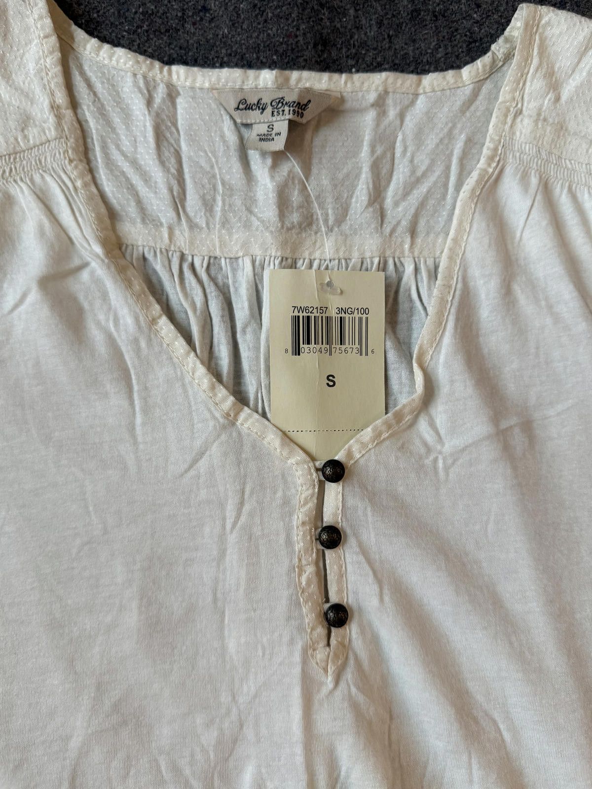 Lucky Brand NWT Vintage Y2K Cotton/Modal Top Size S / US 4 / IT 40 - 4 Thumbnail