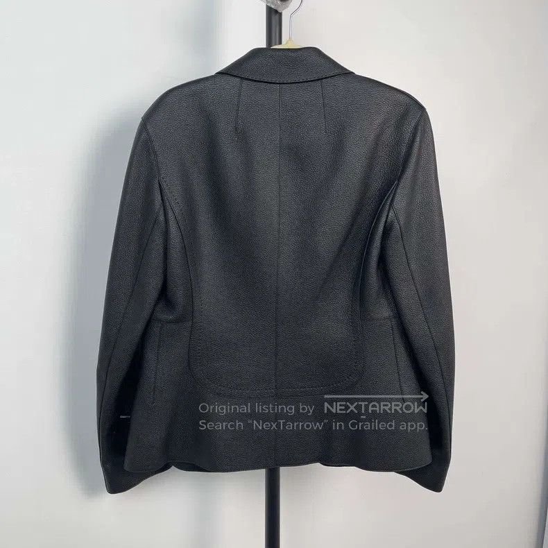 Hermes Hermes Black leather suit jacket Size XS / US 0-2 / IT 36-38 - 3 Thumbnail