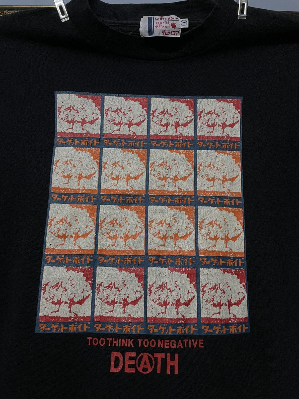 Vintage Vintage 1990s Single Stitch Japan Fuck U Heroes Skate Tshirt Size US S / EU 44-46 / 1 - 7 Thumbnail