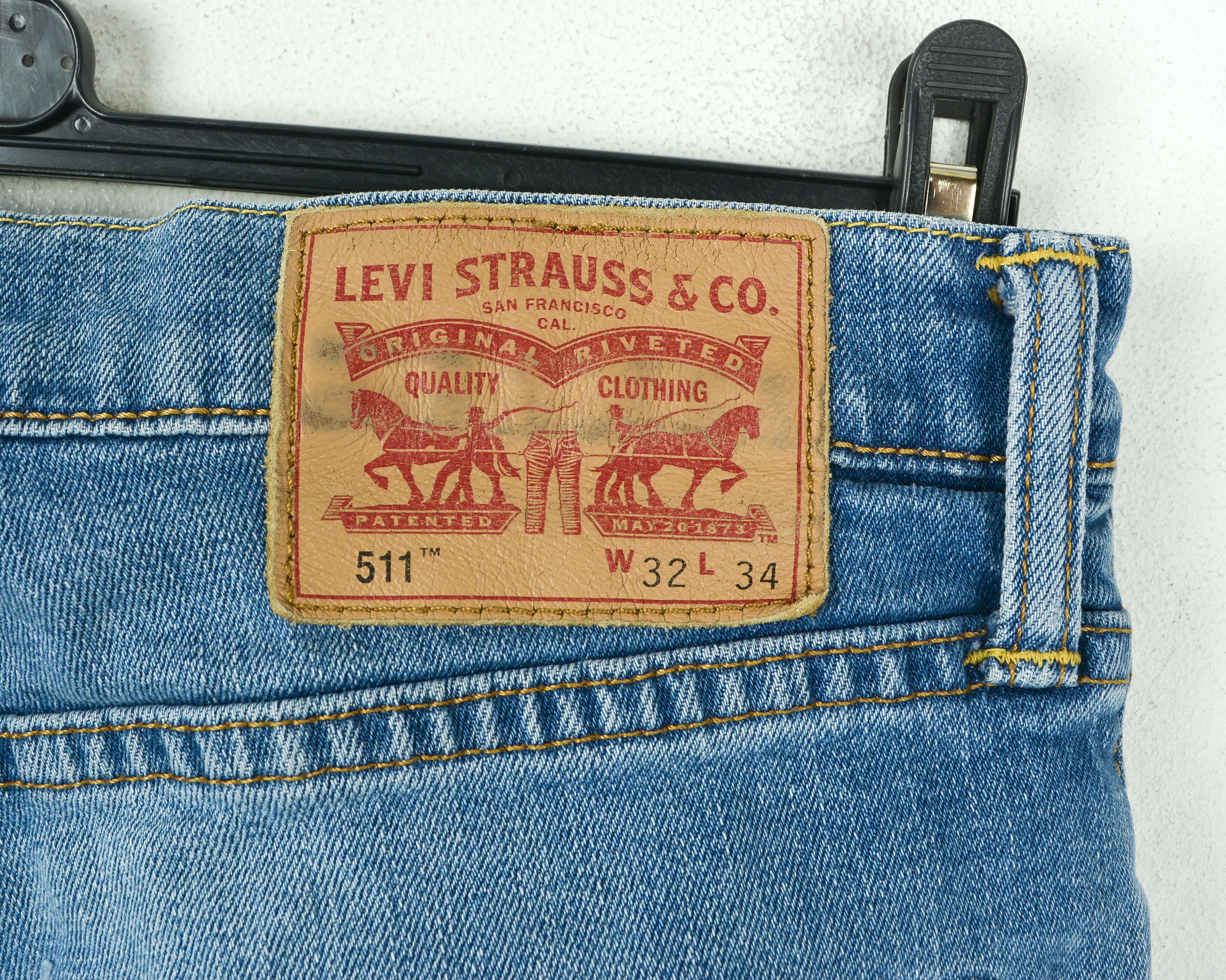 Levi's 511 Men W32 L34 Slim Fit Straight Jeans Denim Pants Trousers Size US 32 / EU 48 - 10 Thumbnail