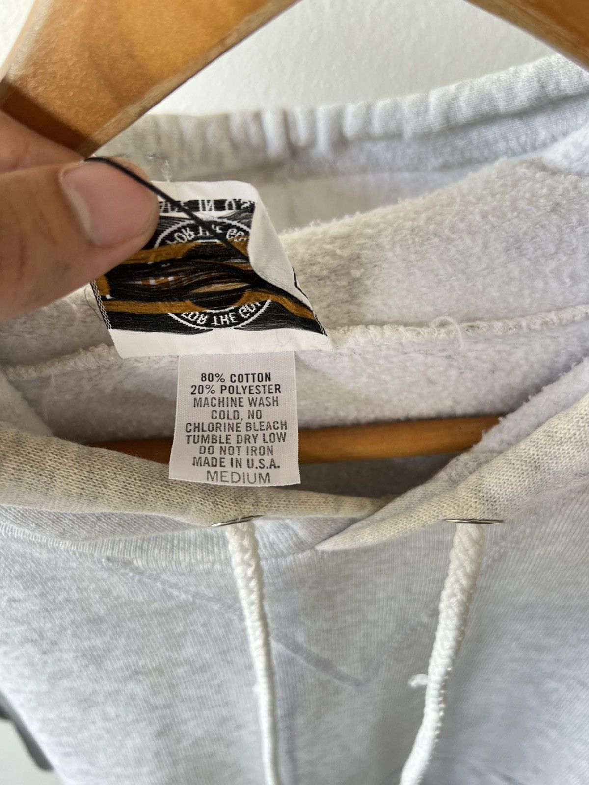 Vintage 80/90s Vintage Medallion Blank Boxy Hoodie Size US M / EU 48-50 / 2 - 5 Thumbnail