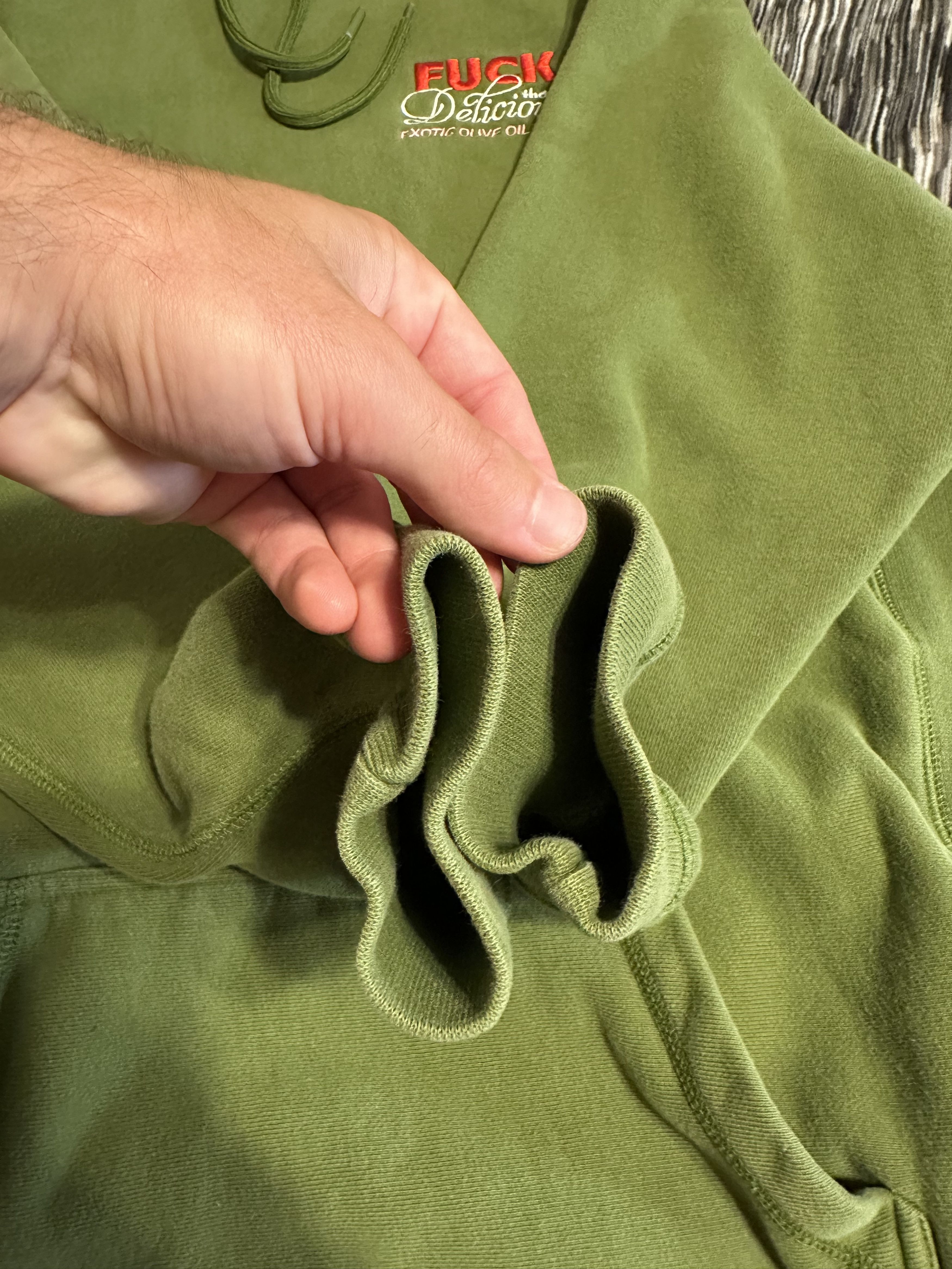 Action Bronson Fuck Thats Delicious Hoodie Exotic Olive Oil Taster XXL used Size US XXL / EU 58 / 5 - 8 Thumbnail