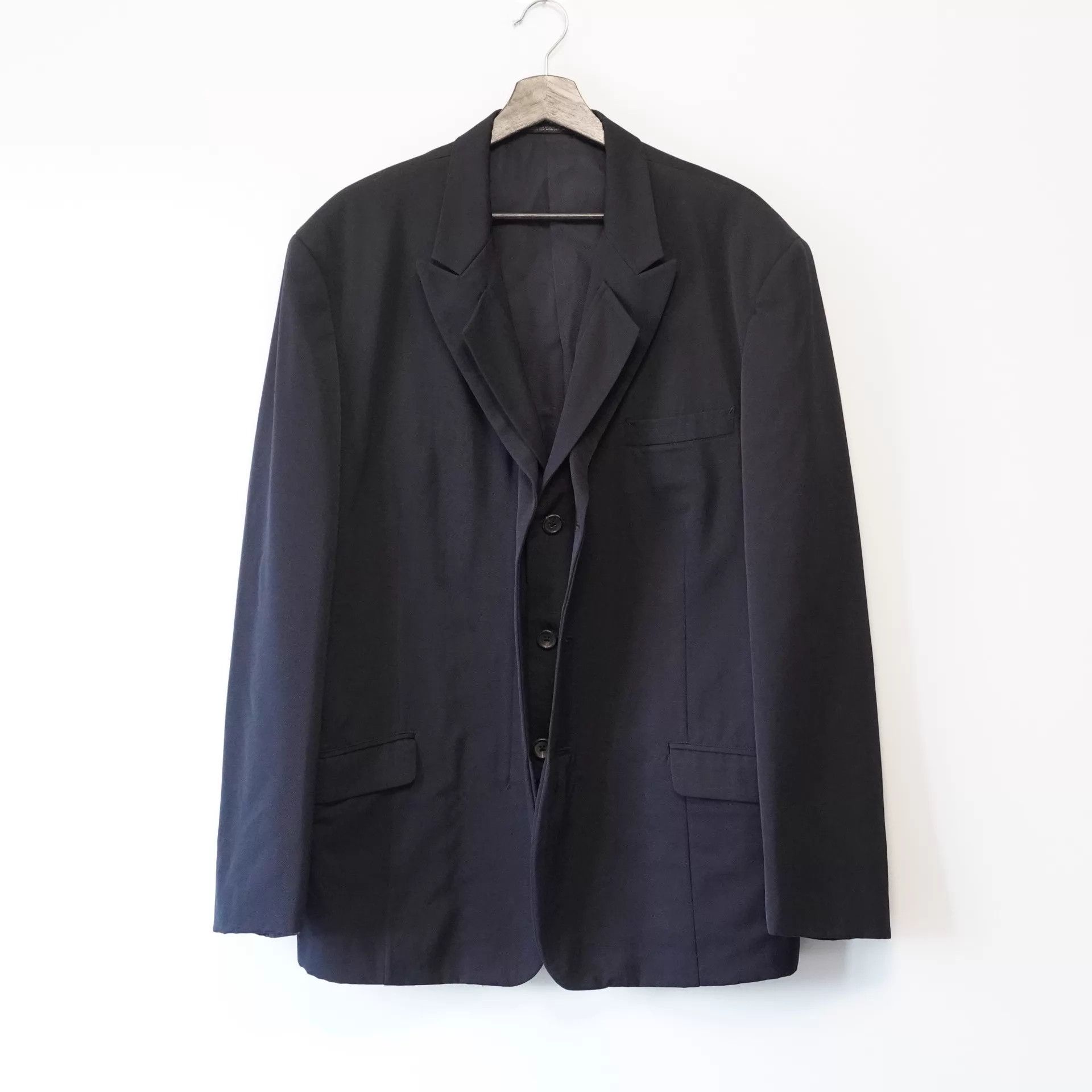 Yohji Yamamoto Yohji Yamamoto 1995AW Rokumeikan Double Collar Jkt Navy M Size US M / EU 48-50 / 2 - 1 Thumbnail