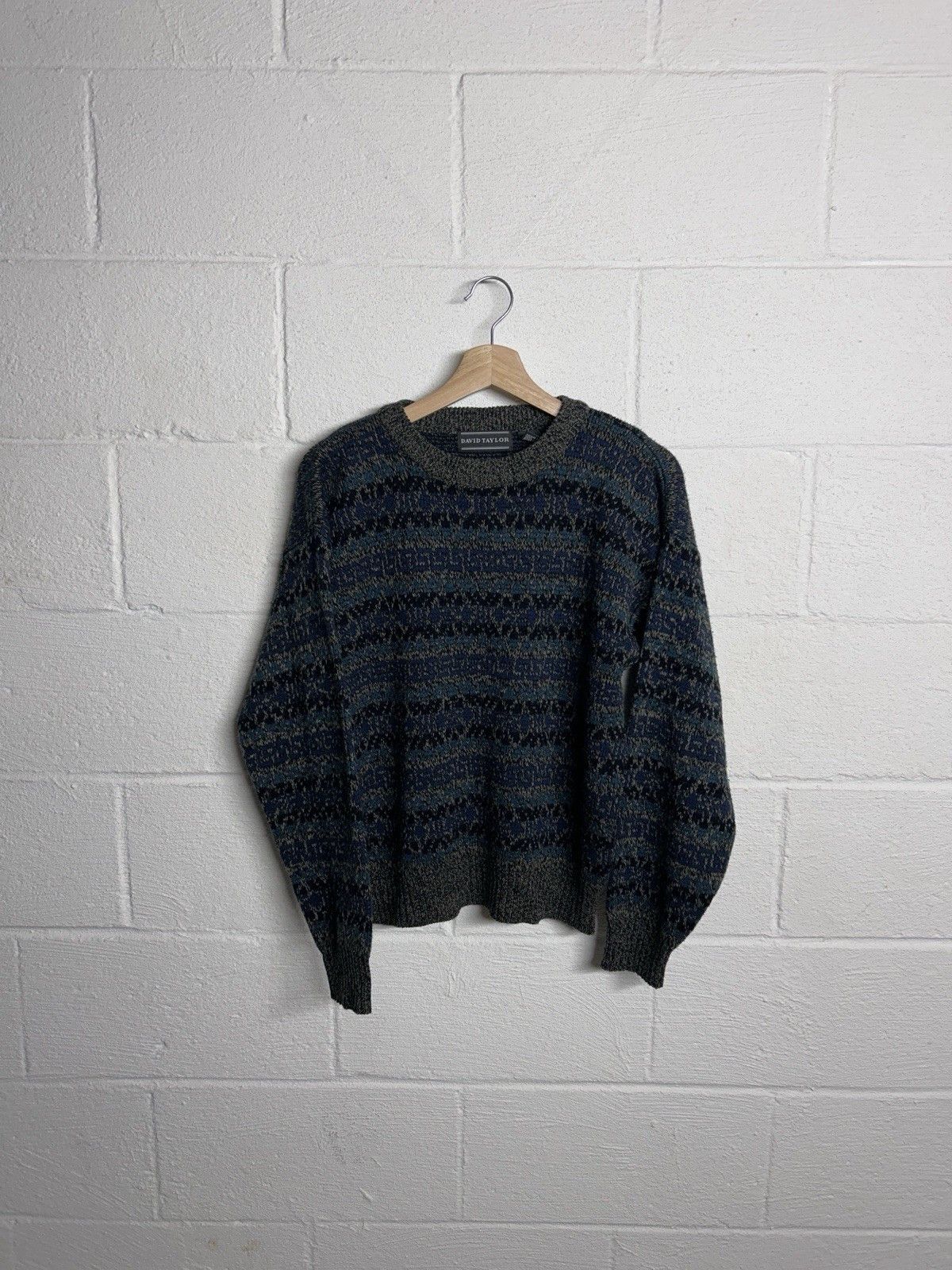 David Taylor Vintage 90’s David Taylor Retro Pattered Sweater Size Small Size US S / EU 44-46 / 1 - 1 Thumbnail