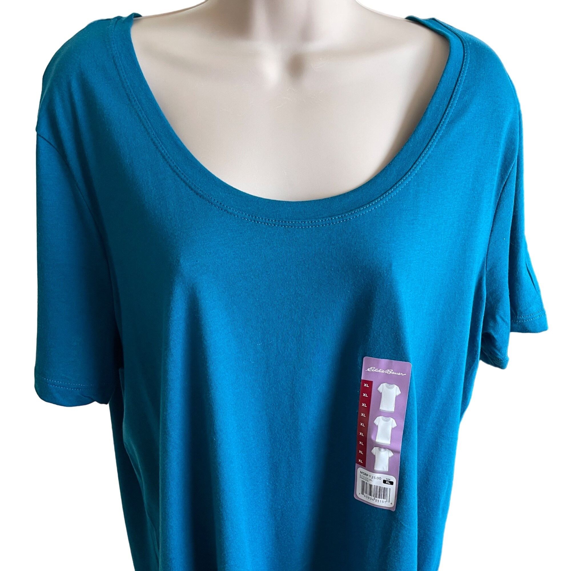 Eddie Bauer Eddie Bauer Womens Short Sleeve Soft T Shirt Tee Side Slits Size XL / US 12-14 / IT 48-50 - 2 Thumbnail