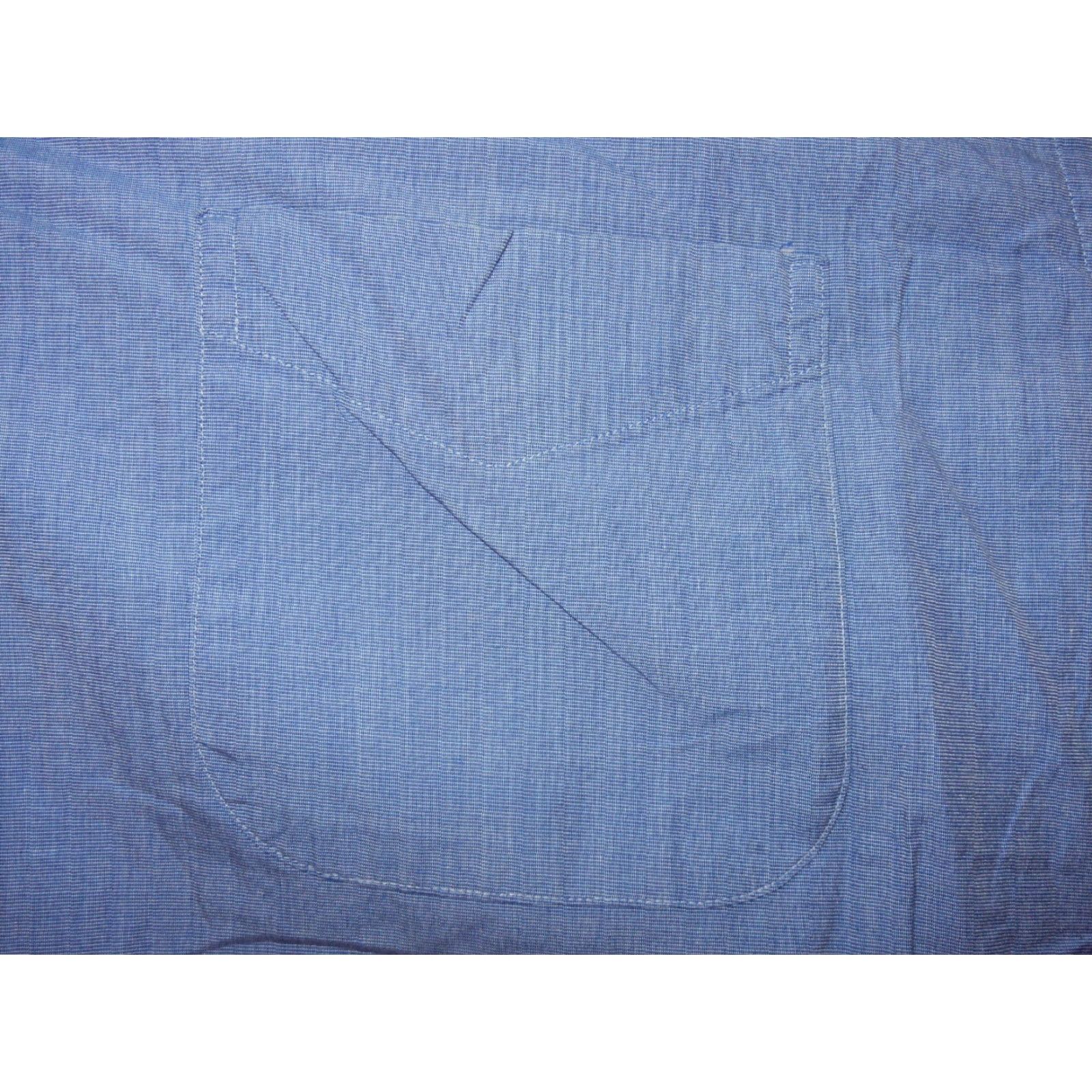 Brooks Brothers VTG Brooks Brothers Men's Dress Shirt Blue 17.5-33 French Cuffs, Long Sleeve, Solid, USA Made, Pointed: 17.5 Reg Size Size 48R - 2 Thumbnail