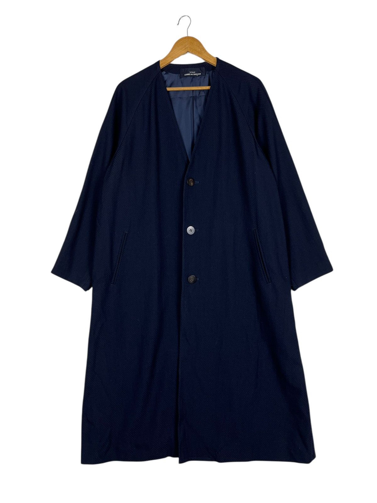 Comme des Garcons Vintage Tricot Comme Des Garcons Less Colar Coat Size US M / EU 48-50 / 2 - 16 Thumbnail