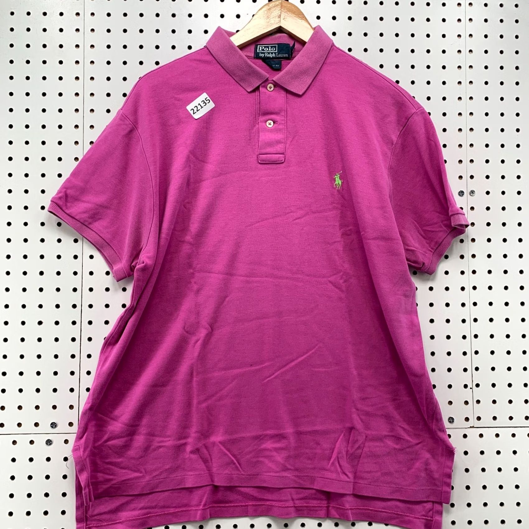 Polo Ralph Lauren Polo Ralph Lauren Polo Shirt Adult Large Pink Green Pony Short Sleeve Mens Size US L / EU 52-54 / 3 - 5 Thumbnail