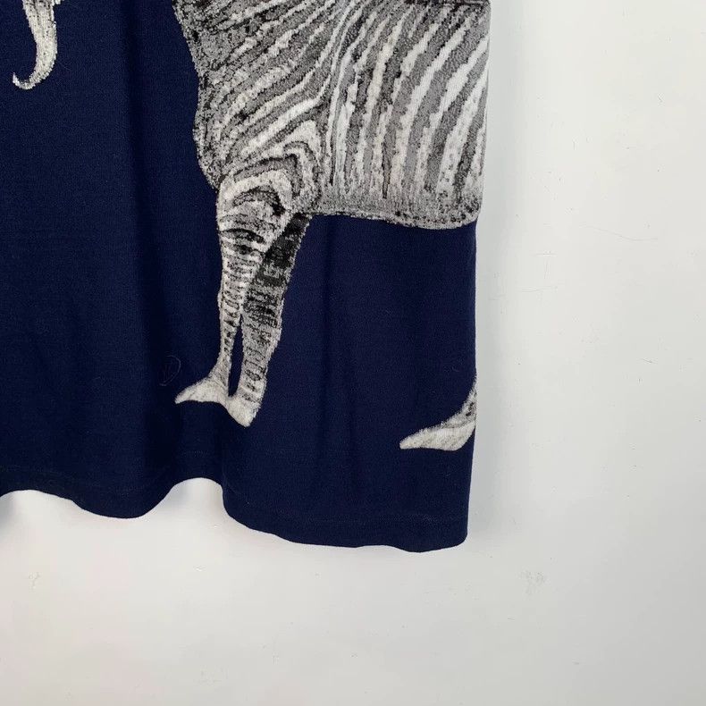 Louis Vuitton Louis Vuitton Navy zebra print cotton crewneck short-sleev Size US M / EU 48-50 / 2 - 4 Thumbnail