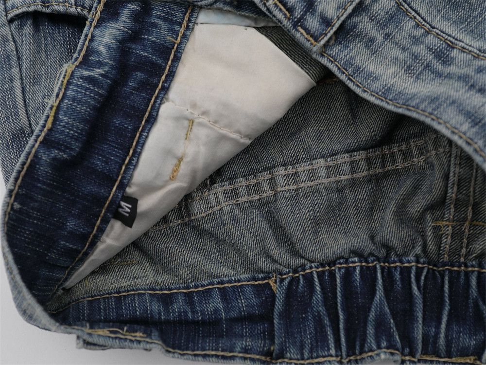 Japanese Brand × Jean Heavy washed distressed straight-leg vintage casual jeans Size US 32 / EU 48 - 6 Thumbnail
