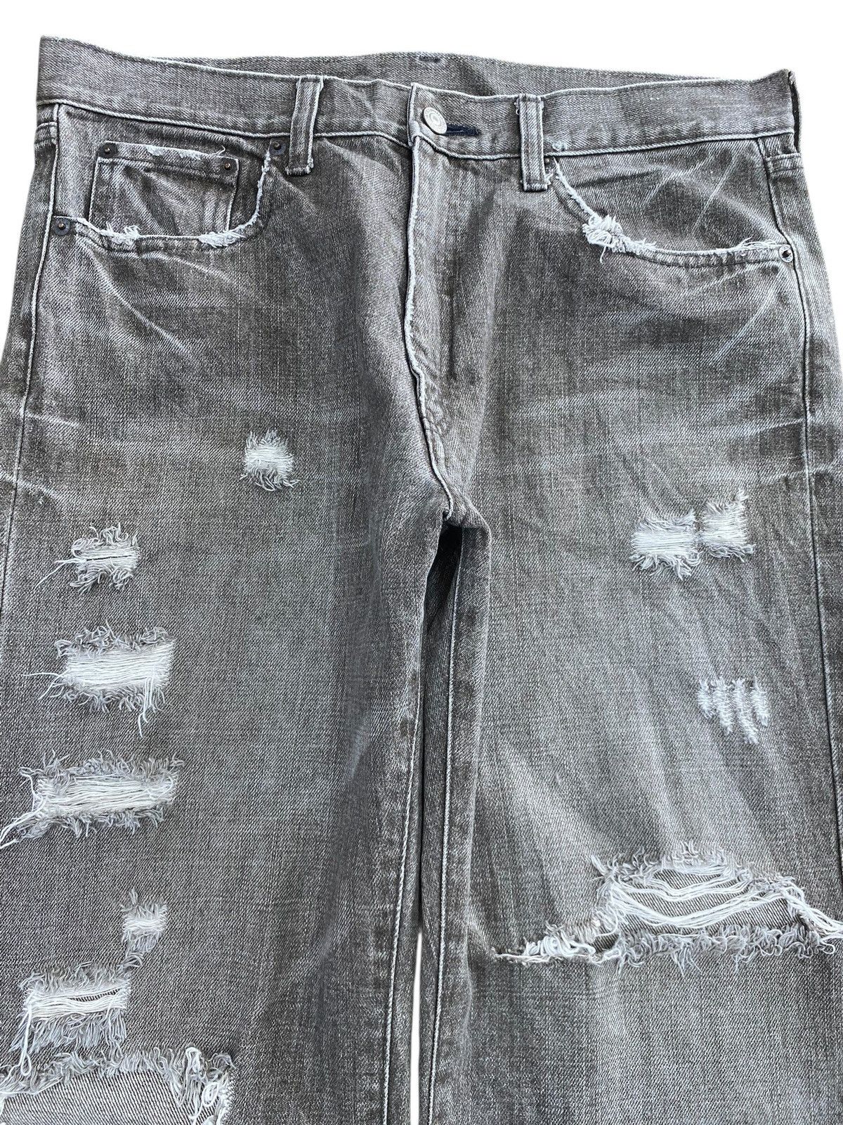 Japanese Brand Japanese Brand Faded Wash Distressed Style Loose Jeans Size US 33 - 2 Thumbnail