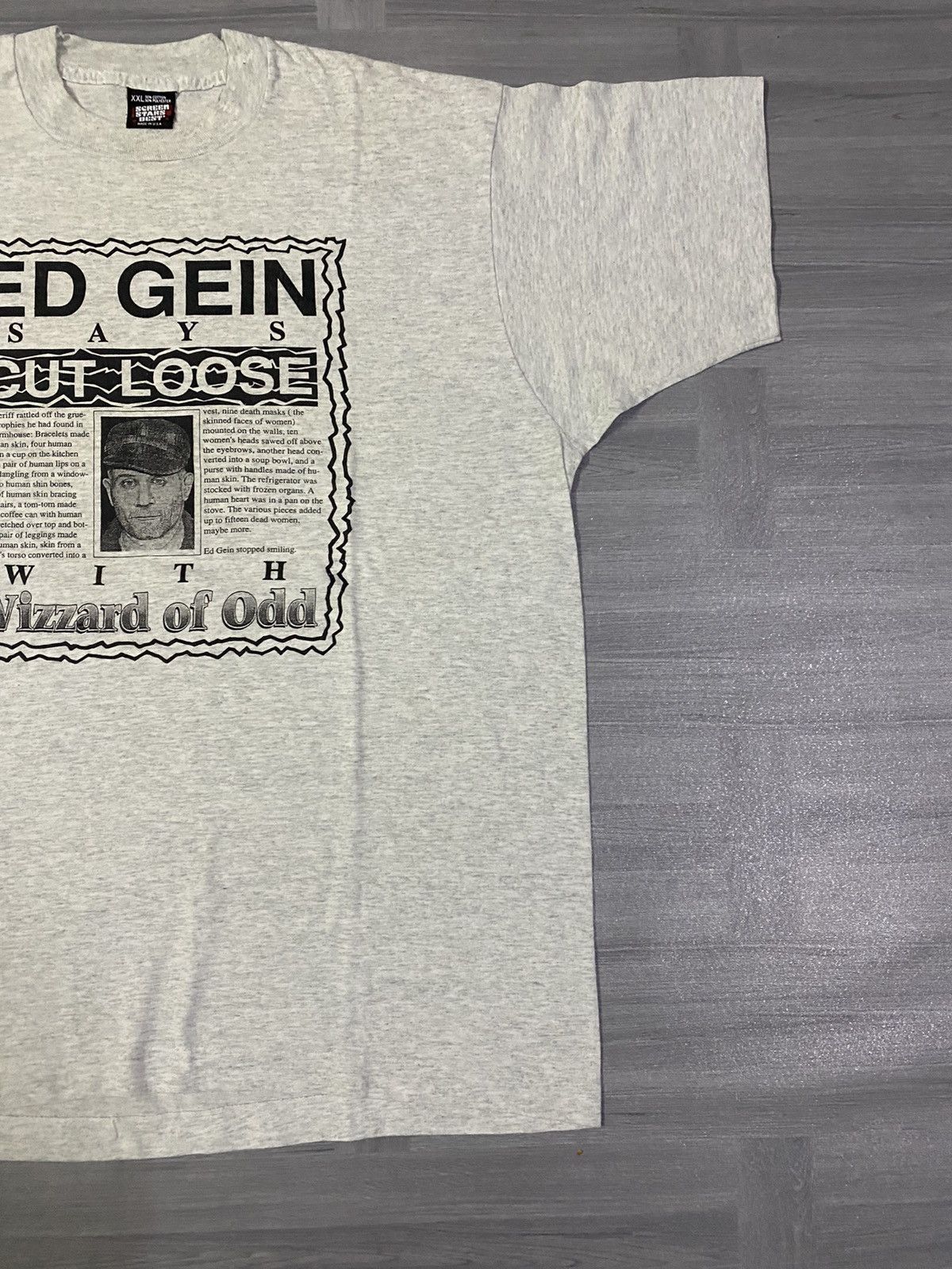 Vintage Vintage 80s Ed Gein Serial Killer T-Shirt Size US XXL / EU 58 / 5 - 4 Thumbnail