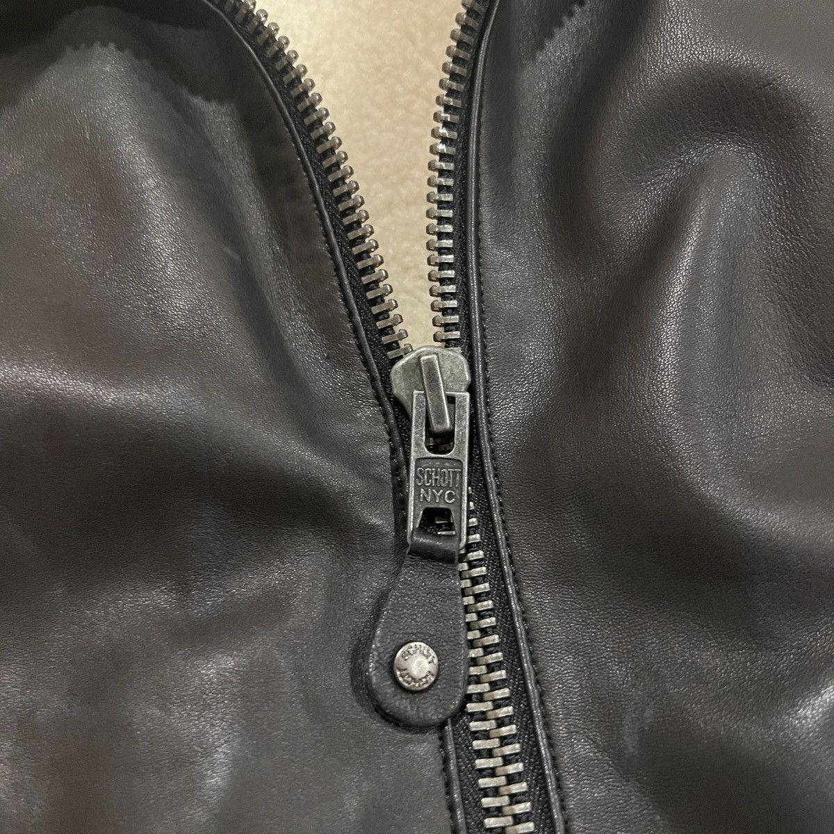 Schott Schott G-1 Shearling Bomber Leather Jacket Size S / US 4 / IT 40 - 2 Thumbnail