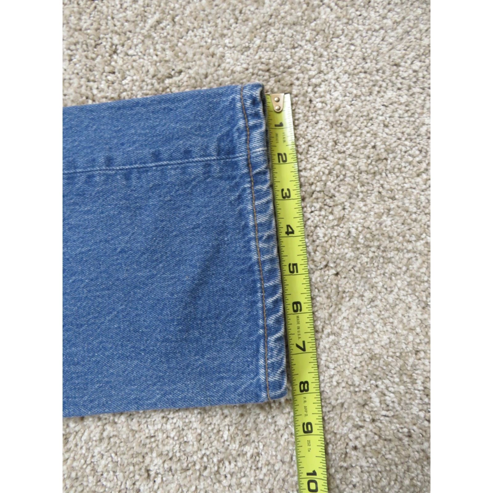Levi's VINTAGE Levi's 501 Jeans Straight Leg Button Fly Blue 33X30.5 Regular Mens USA 90s 501 Series Denim Cotton Blue Tag Regular Fit Jeans Size US 33 - 2 Thumbnail