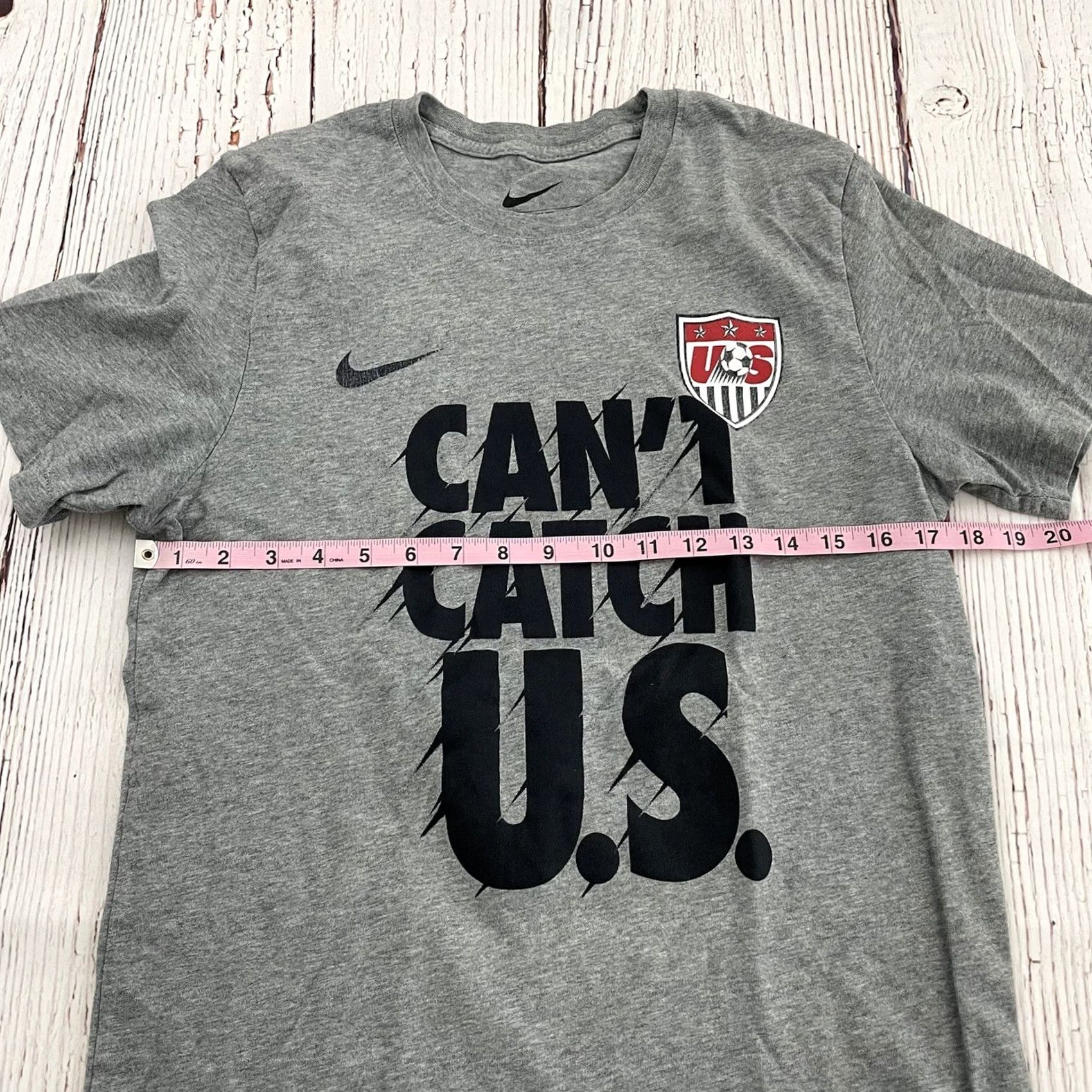 Nike Nike U.S. Soccer Slim Fit Short Sleeve T Shirt Men L Gray Size US L / EU 52-54 / 3 - 3 Thumbnail