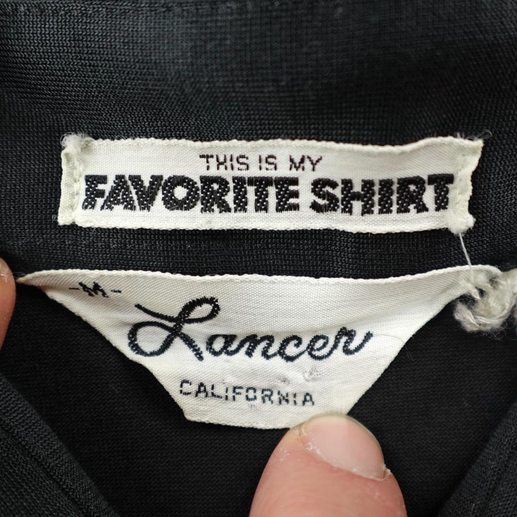 Lancel VINTAGE Lancer Shirt Mens M Black White Stripe Button Up Dagger 70s Disco Size US M / EU 48-50 / 2 - 7 Thumbnail