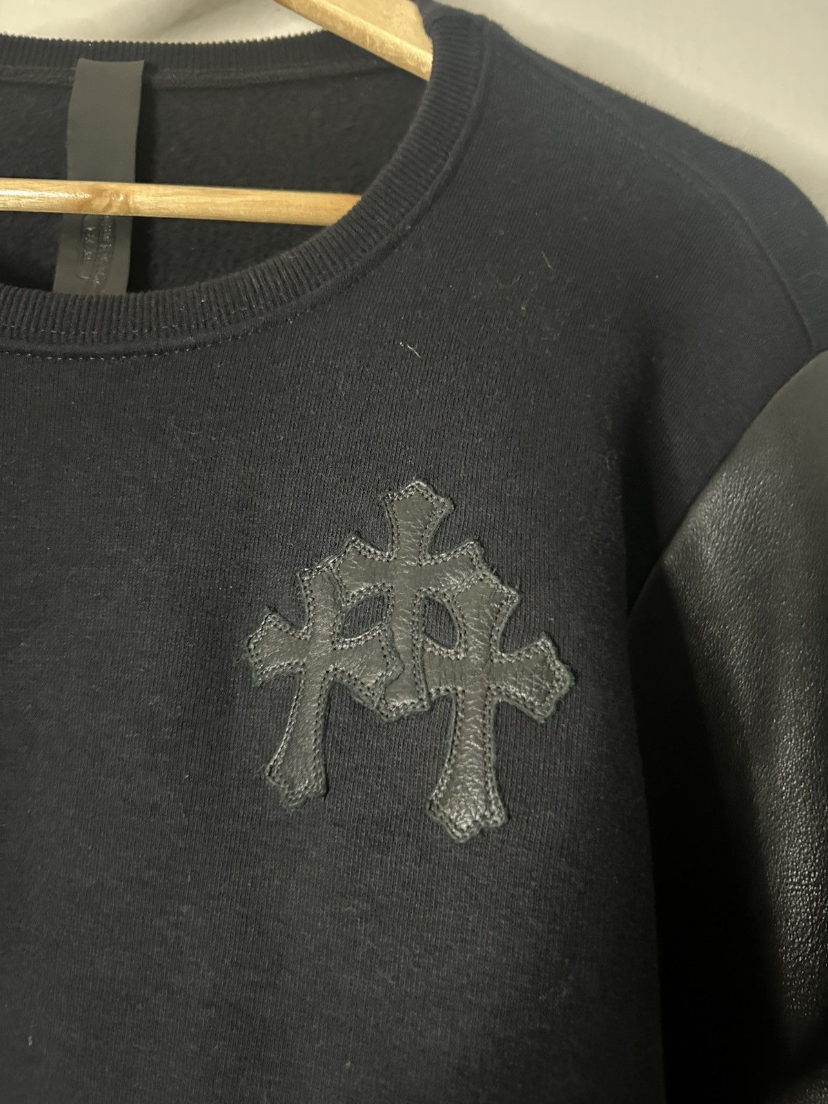 Chrome Hearts Chrome Hearts Triple Cross Leather Patch Sweater Size US L / EU 52-54 / 3 - 5 Thumbnail