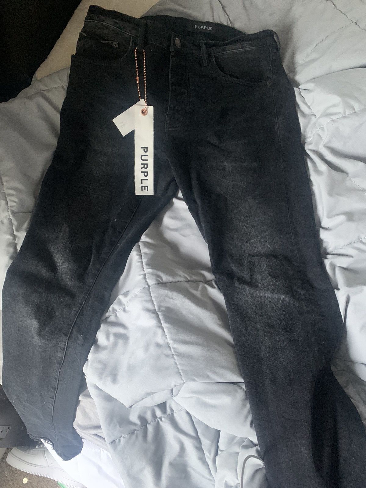 image of Purple Jeans P001 in Black, Men's (Size 33)