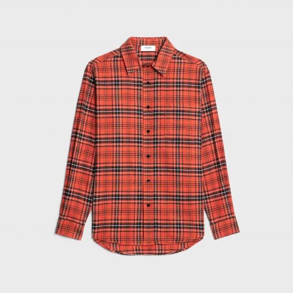 o1w1db10724 Oversized Shirt in Cotton Check in Multicolor