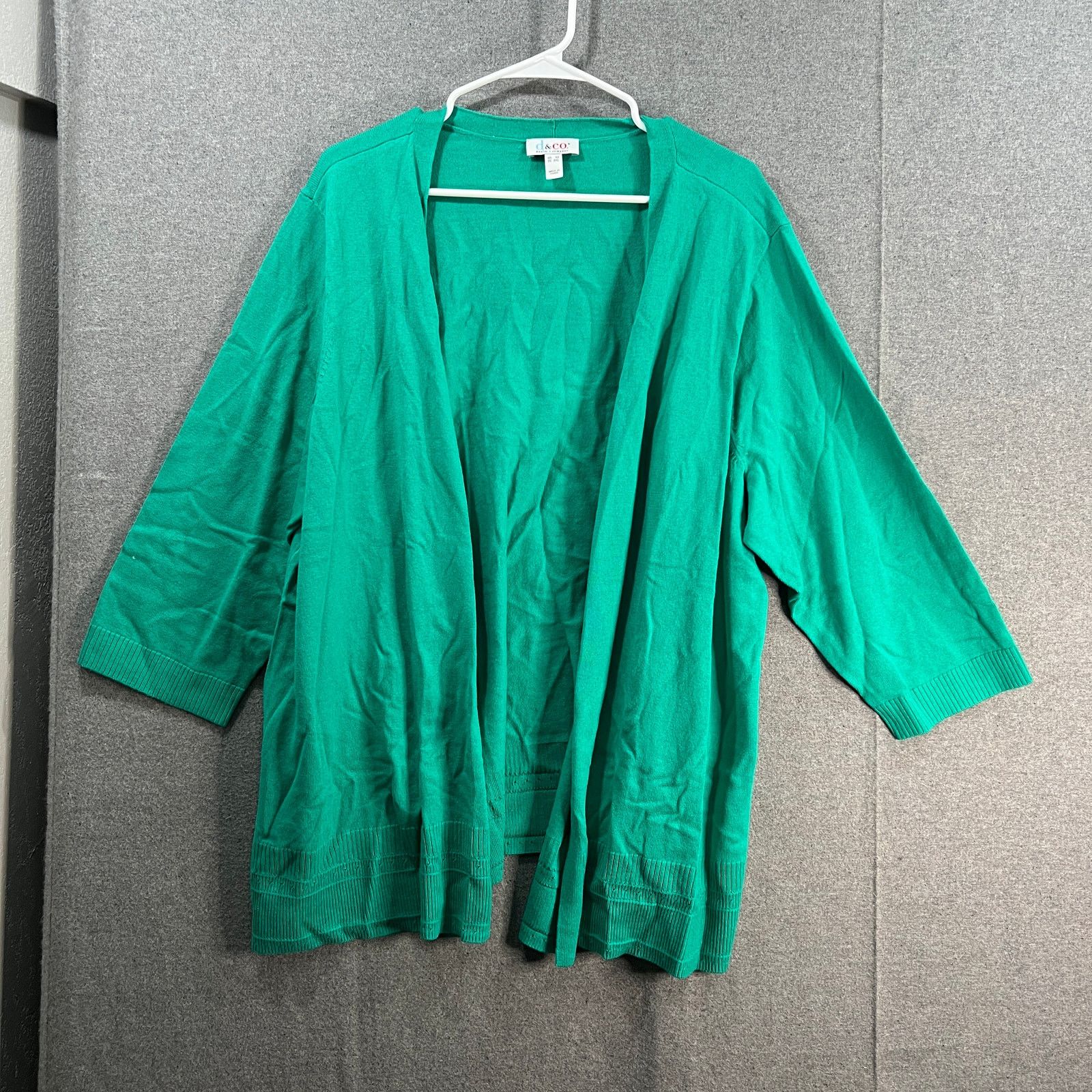 Denim & Co. Denim & Co. Open-Front 3/4-Sleeve Cardigan Sweater Size 3XL / US 20-22 - 1 Thumbnail