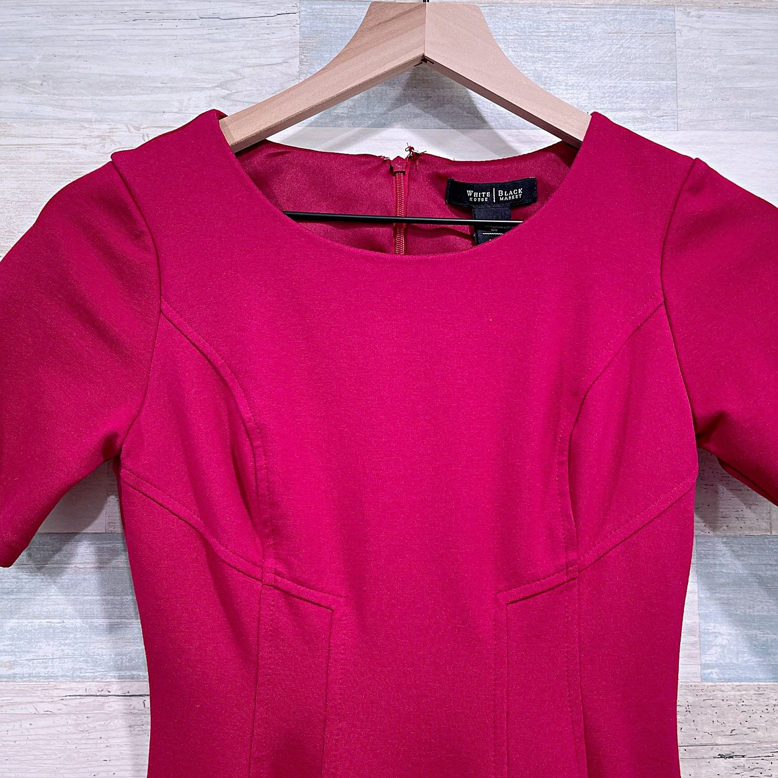 White House Black Market Fit & Flare Dress Pink Womens 00
