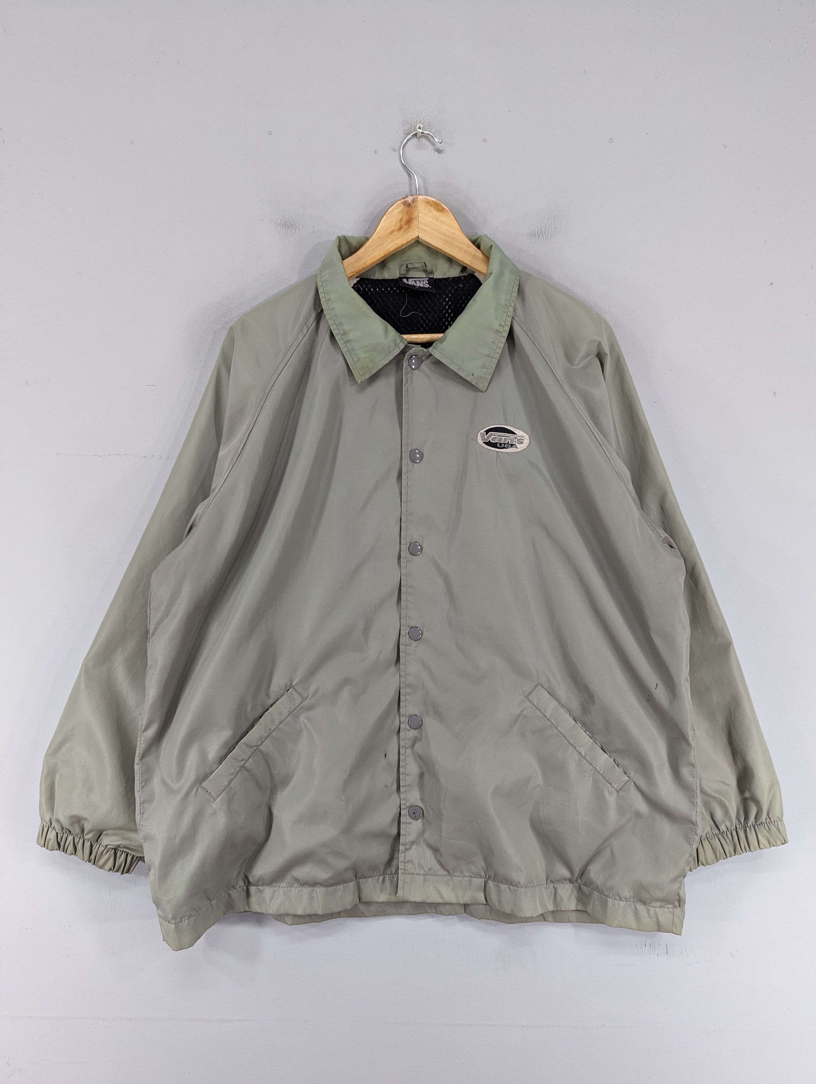 Vans × Vintage Vintage 90s Vans Distressed Coach Jacket Size US L / EU 52-54 / 3 - 1 Thumbnail
