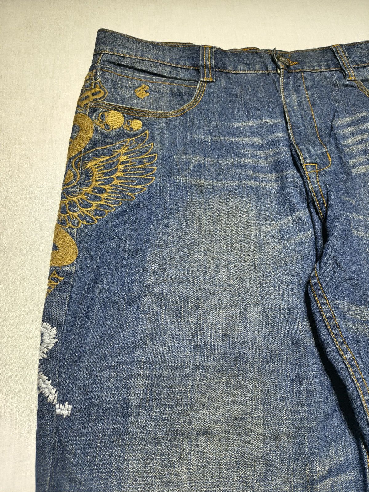 Southpole CRAZY EMROIDERED ROCAWEAR JEANS 🥵🥵(024) Size US 38 / EU 54 - 7 Thumbnail