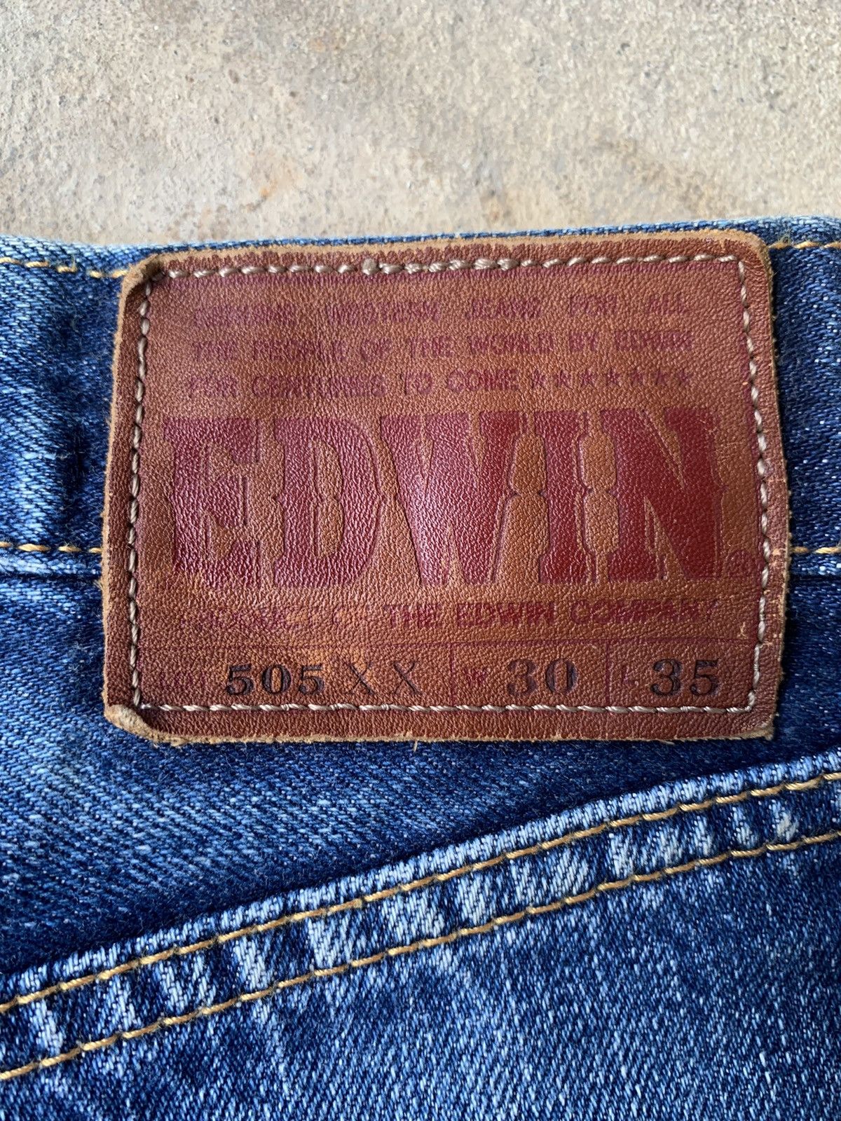 Edwin × Vintage Edwin 505XX Selvedge Distressed Denim Size US 29 - 5 Thumbnail