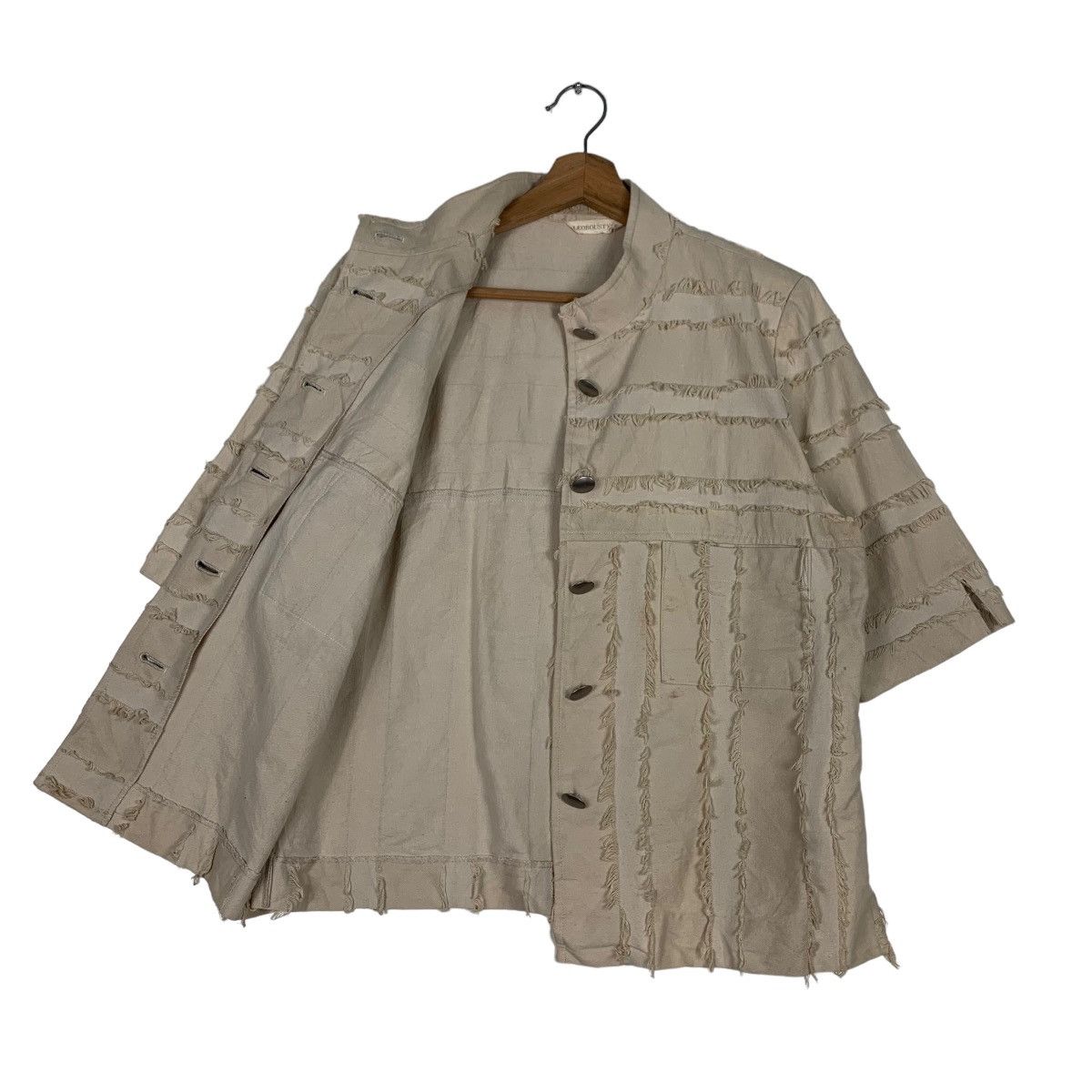 Japanese Brand LEOBOUSTYLE Made in Japan Short Sleeve Blouse #0535-C25 Size ONE SIZE - 9 Thumbnail