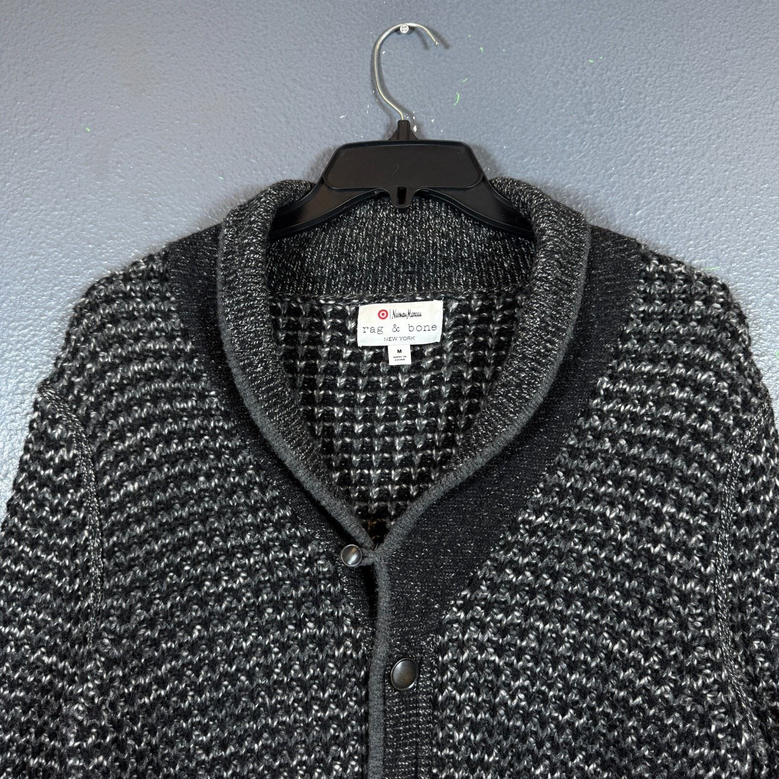 Rag & Bone Rag & Bone Neiman Marcus M black/white cardigan wool sweater Size US M / EU 48-50 / 2 - 2 Thumbnail