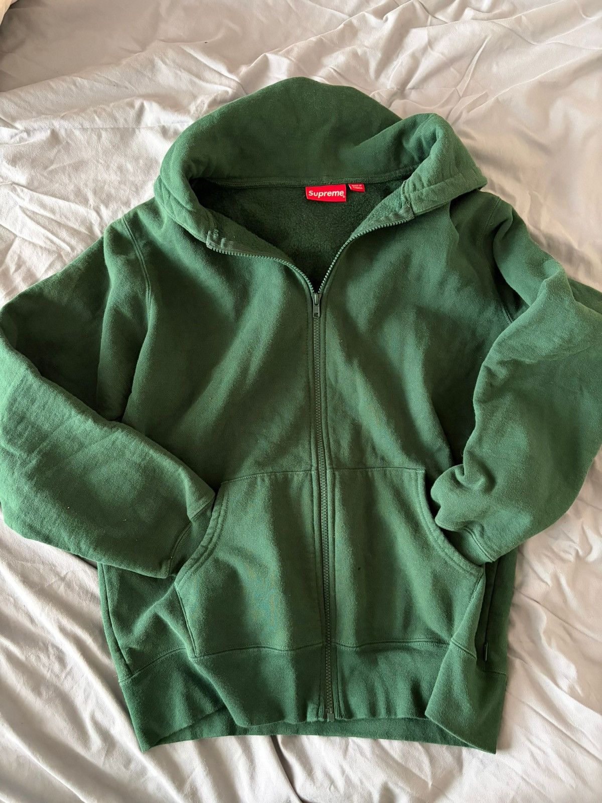 Supreme Supreme Arc Logo Zip Up Hoodie Dark Green Box Logo Size US L / EU 52-54 / 3 - 6 Thumbnail